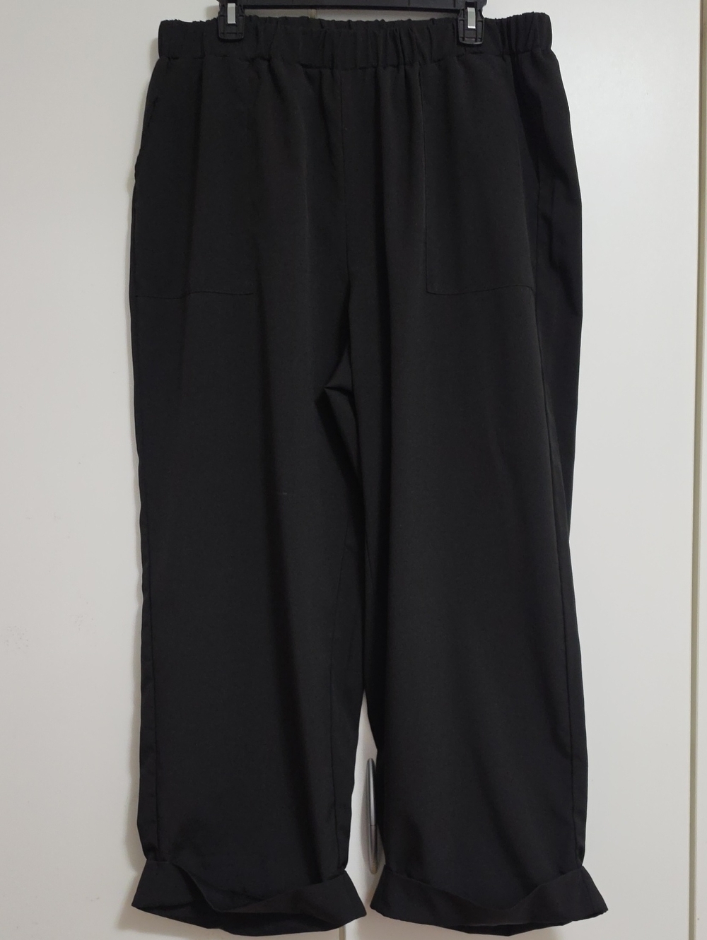 SHEIN Black Women's Relaxed Elastic-Waist Jogger Pants